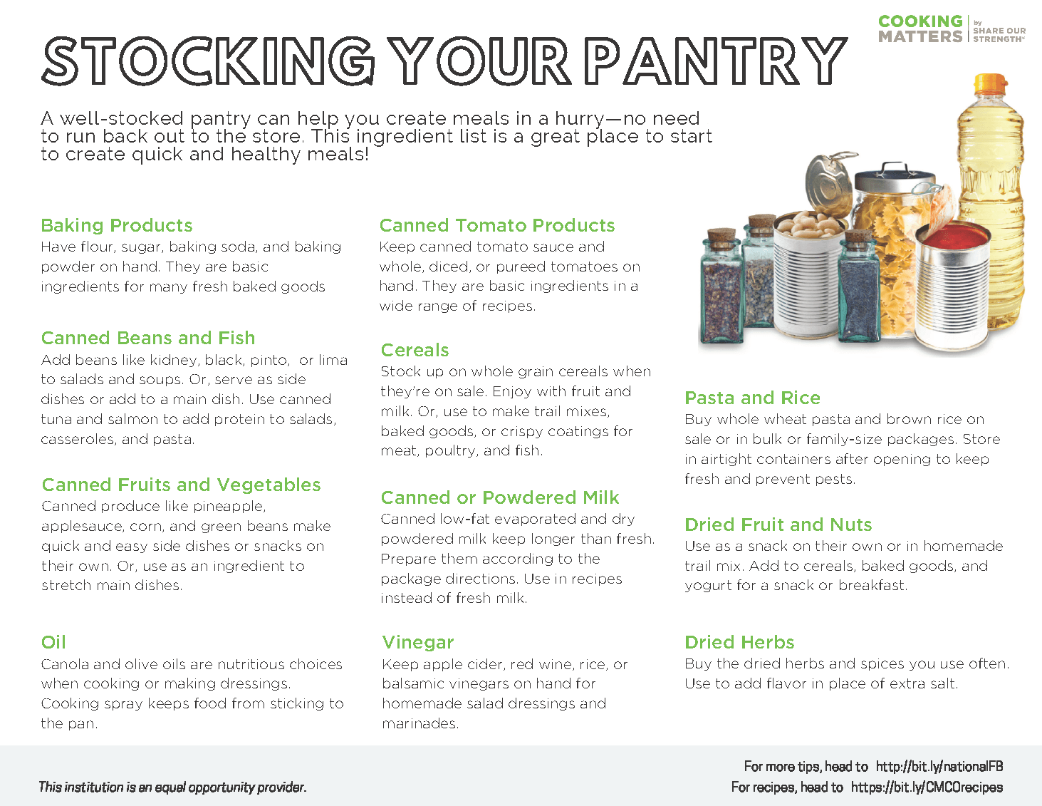Stocking Your Pantry - ENG